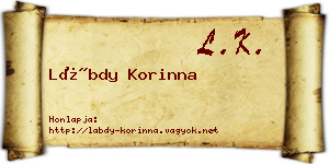 Lábdy Korinna névjegykártya